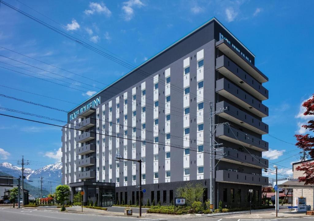 Hotel Route-Inn Shinano Omachi Ekimae Exterior foto
